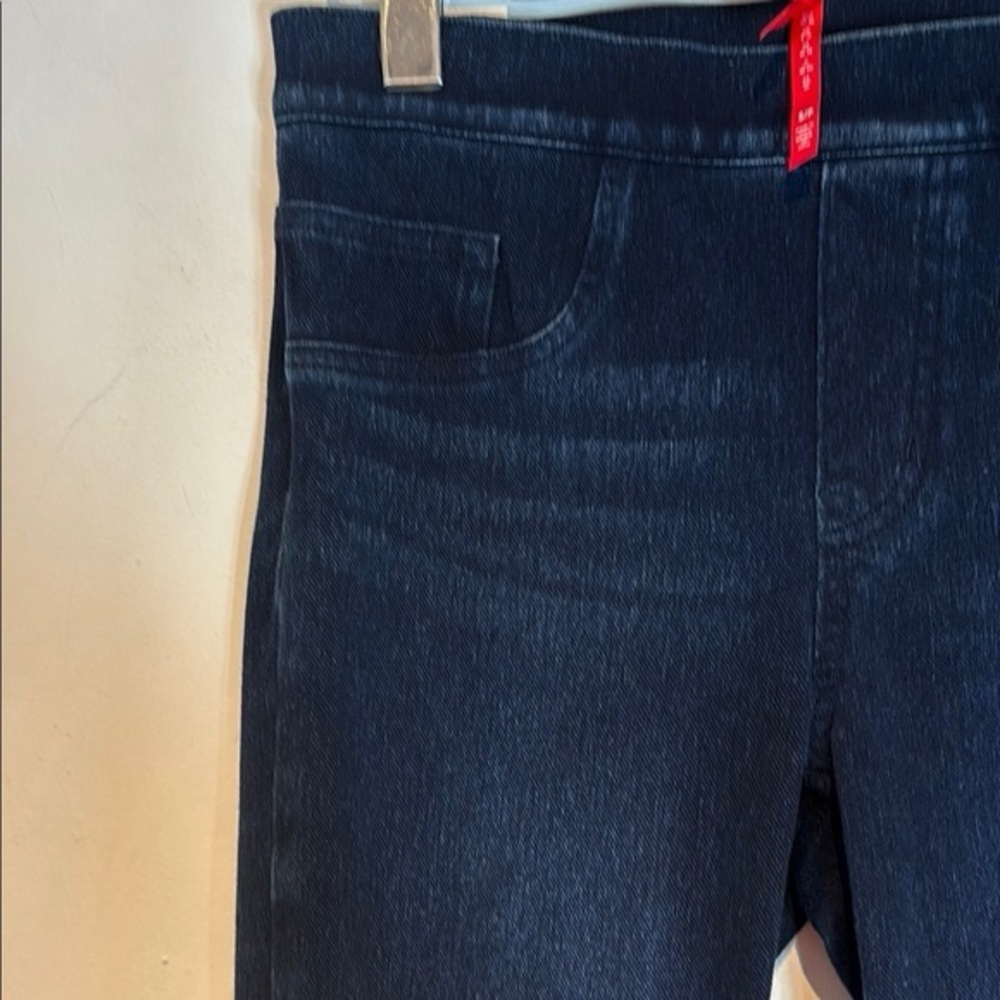 SPANX jean-ish ankle leggings dark blue wash size small NWOT - Picture 4 of 6